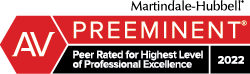 AV 2022 Peer Rated for highest level of professional excellence
